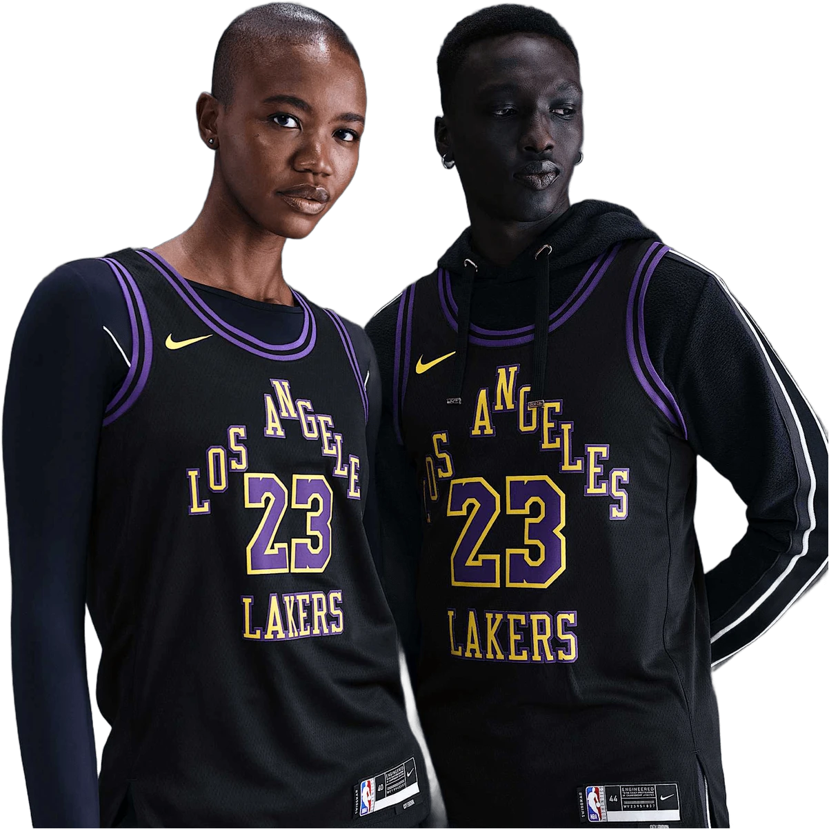 Nike LeBron James Los Angeles Lakers City Edition hardloopschoen voor heren – Zwart