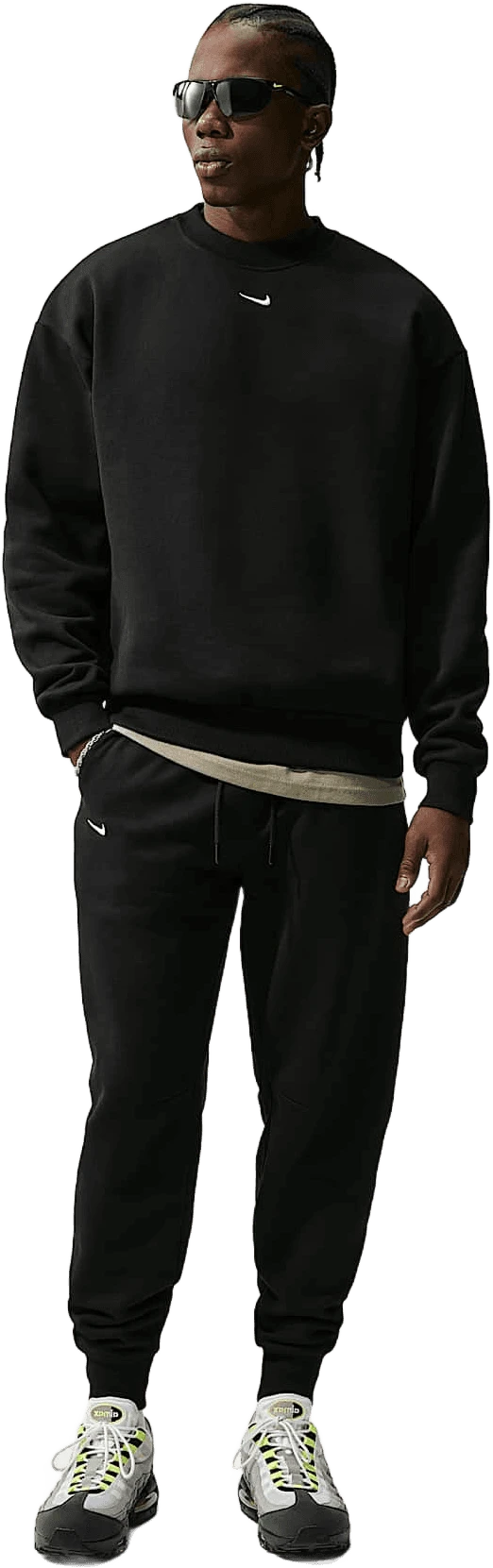 Nike Solo Fleece hardloopschoen voor heren – Zwart