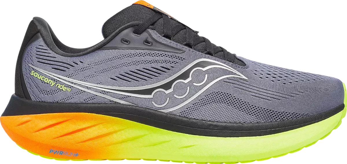 Saucony RIDE 18 hardloopschoen voor heren – Grijs