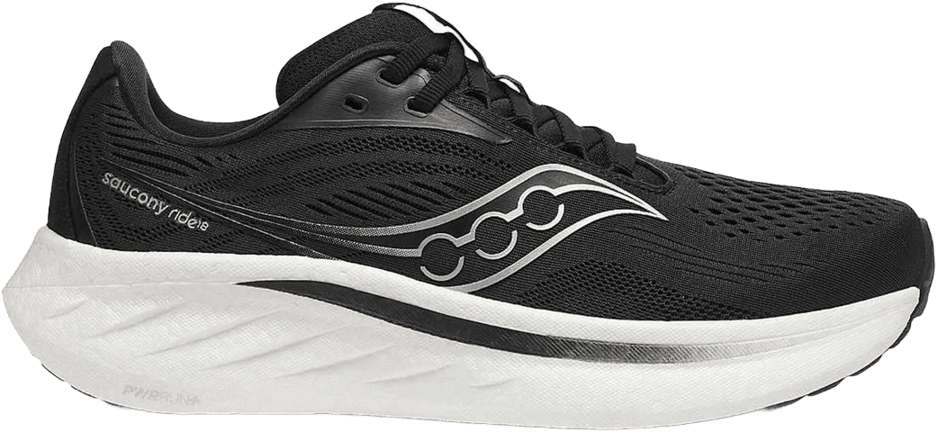 Saucony Ride 18 Wide hardloopschoen voor heren – Zwart