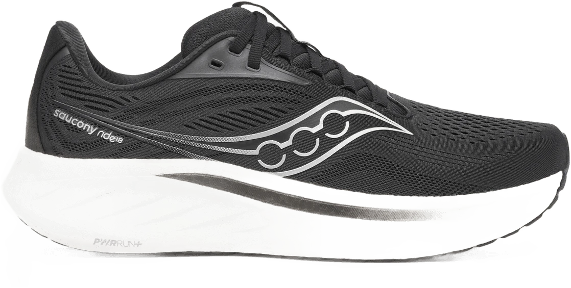 Saucony RIDE 18 hardloopschoen voor heren – Zwart