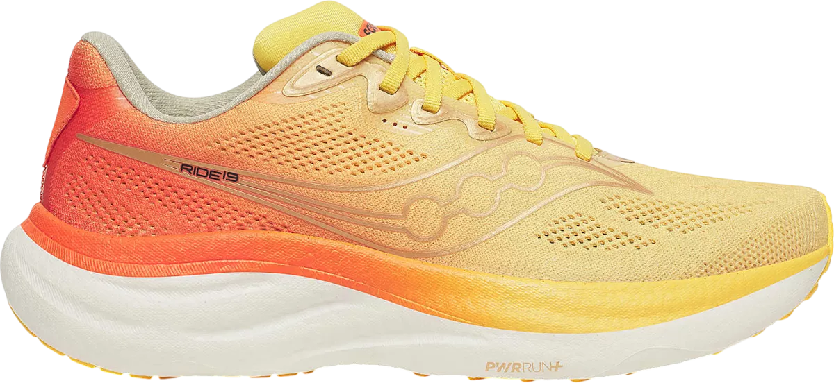 Saucony RIDE 19 hardloopschoen voor heren – Geel
