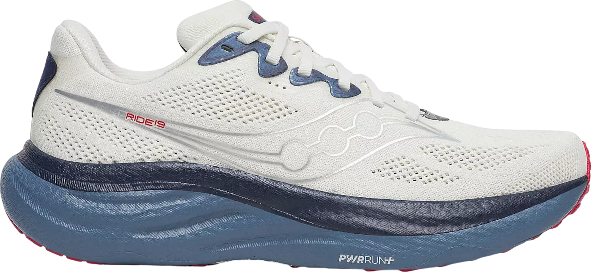 Saucony RIDE 19 hardloopschoen voor heren – Wit