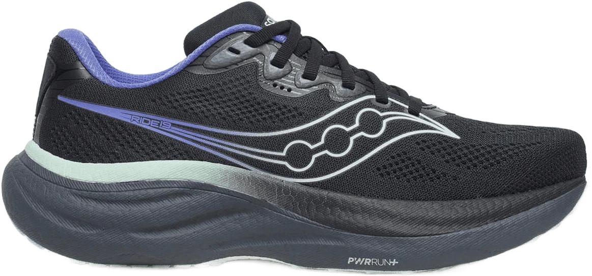 Saucony RIDE 19 hardloopschoen voor dames – Zwart