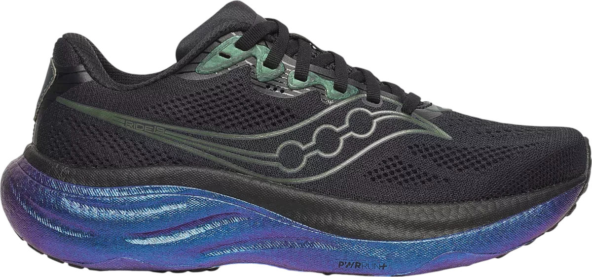 Saucony RIDE 19 hardloopschoen voor dames – Zwart