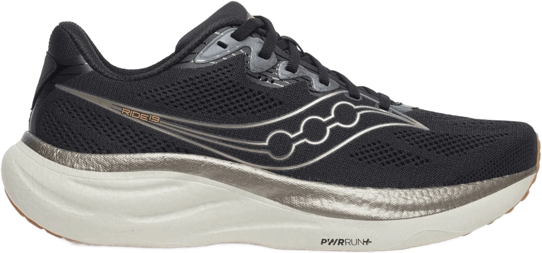 Saucony RIDE 19 hardloopschoen voor heren – Zwart